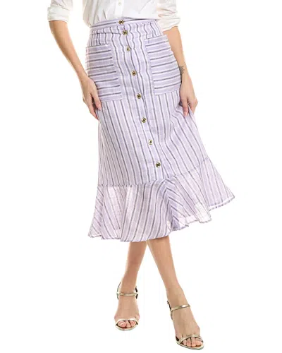 SANDRO LINEN-BLENDED MINI SKIRT