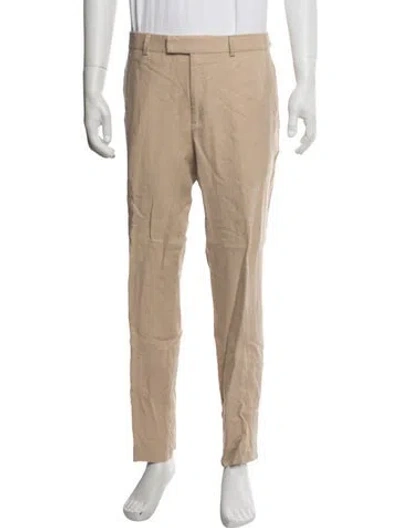 Pre-owned Sandro Linen Chinos In Neutrals