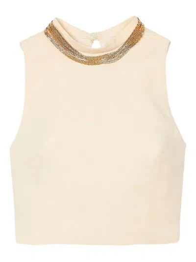 SANDRO LINEN-COTTON TOP