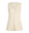 Sandro Linen-cotton Waistcoat In Beige