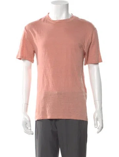 Pre-owned Sandro Linen Crew Neck T-shirt In Orange
