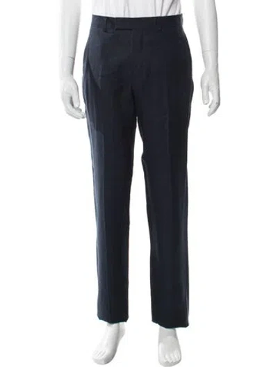 Pre-owned Sandro Linen Dress Pants W/ Tags In Blue