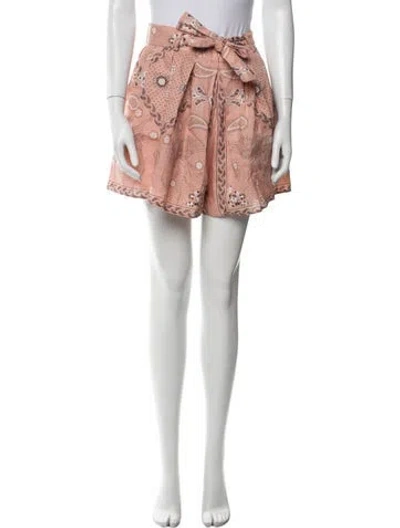 Pre-owned Sandro Linen Knee-length Shorts In Pink