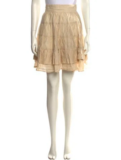 Pre-owned Sandro Linen Knee-length Skirt In Neutral