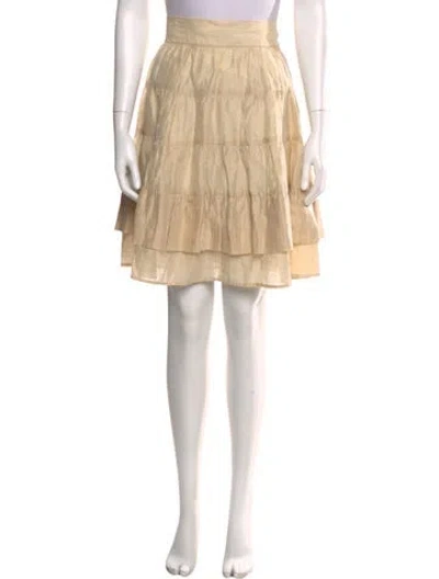 Pre-owned Sandro Linen Knee-length Skirt In Neutral