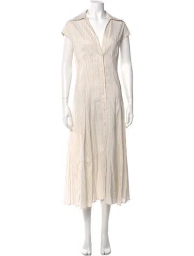 Pre-owned Sandro Linen Long Dress