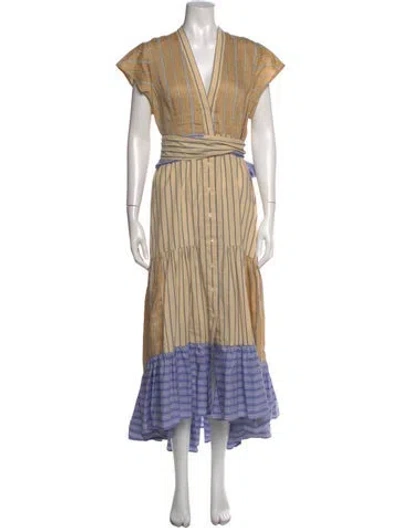 Pre-owned Sandro Linen Long Dress