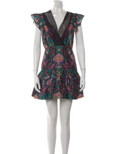 Pre-owned Sandro Linen Mini Dress In Black