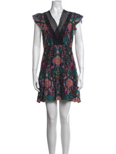 Pre-owned Sandro Linen Mini Dress In Black