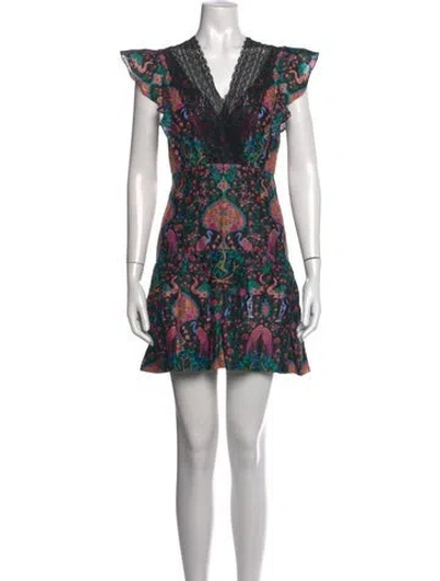 Pre-owned Sandro Linen Mini Dress In Black
