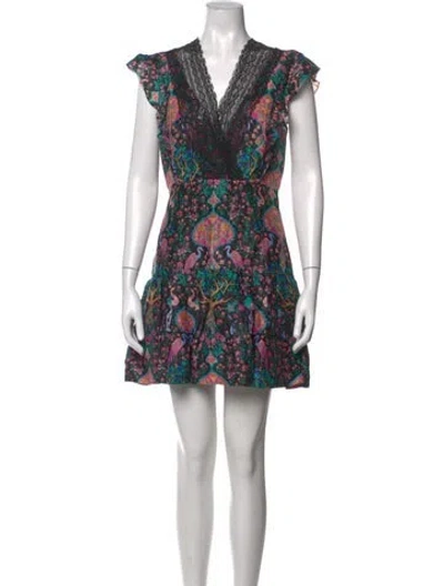 Pre-owned Sandro Linen Mini Dress In Black