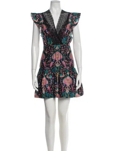 Pre-owned Sandro Linen Mini Dress In Multi