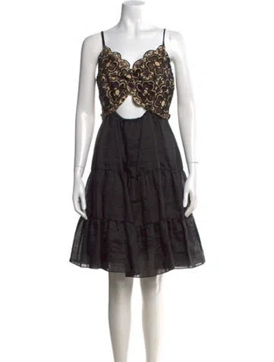 Pre-owned Sandro Linen Mini Dress W/ Tags