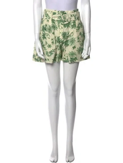 Pre-owned Sandro Linen Mini Shorts In Blue