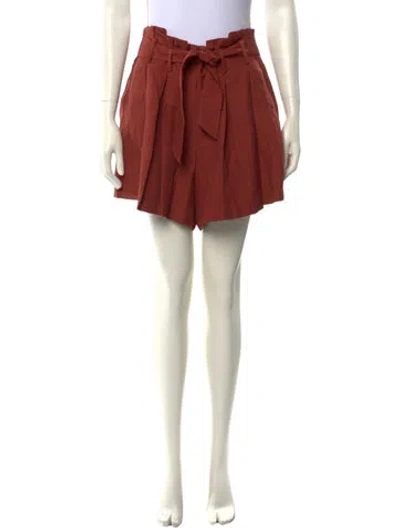 Pre-owned Sandro Linen Mini Shorts In Brown