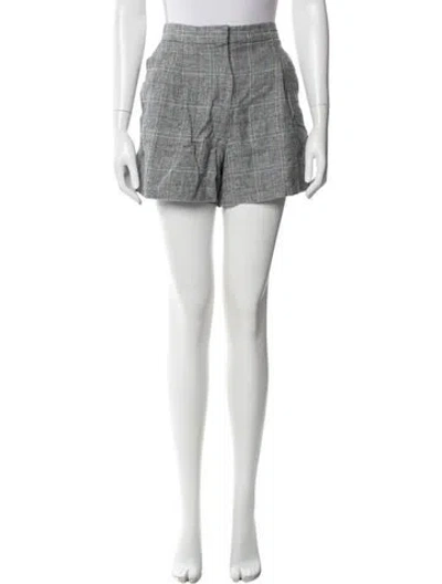 Pre-owned Sandro Linen Mini Shorts In Gray