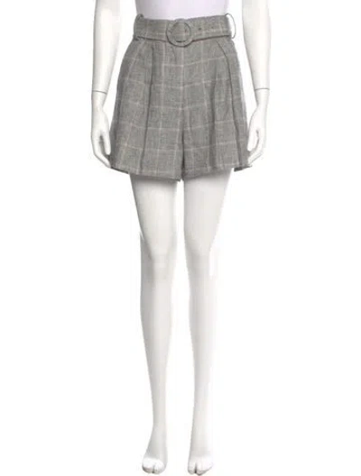 Pre-owned Sandro Linen Mini Shorts In Gray