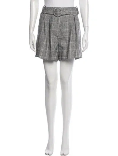 Pre-owned Sandro Linen Mini Shorts In Grey