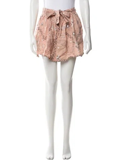 Pre-owned Sandro Linen Mini Shorts In Multicolor