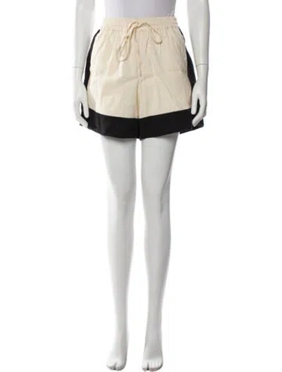 Pre-owned Sandro Linen Mini Shorts In Neutral