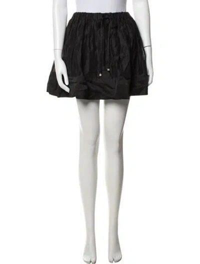 Pre-owned Sandro Linen Mini Skirt W/ Tags In Black