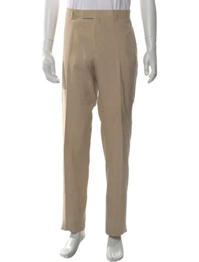 Pre-owned Sandro Linen Pants W/ Tags In Neutral