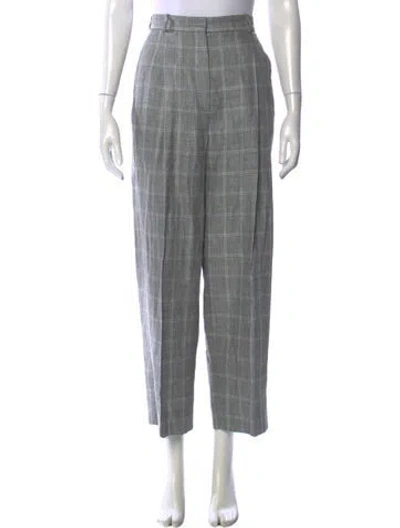 Pre-owned Sandro Linen Straight Leg Pants In Multi