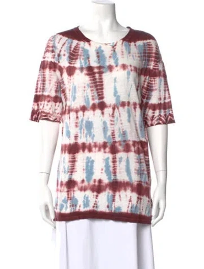 Pre-owned Sandro Linen Tie-dye Print T-shirt