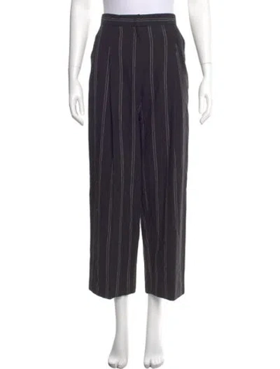Pre-owned Sandro Linen Wide Leg Pants In Blue