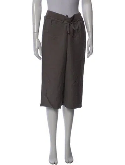 Pre-owned Sandro Linen Wide Leg Pants In Gray