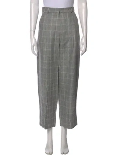 Pre-owned Sandro Linen Wide Leg Pants W/ Tags In Multi