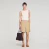 Sandro Link Print Flowy Shorts In Neutral