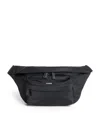 Sandro Technical Fabric Shoulder Bag In Black