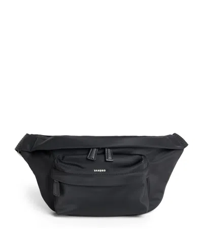 Sandro Logo Belt Bag In Black