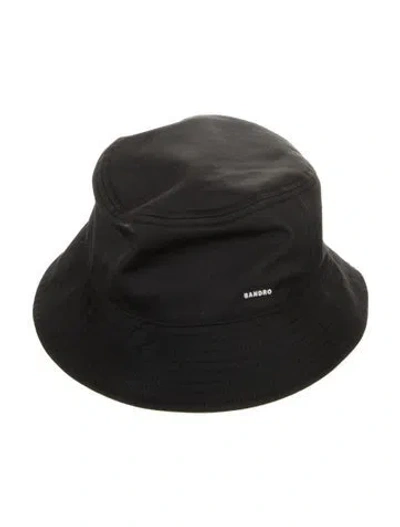 Pre-owned Sandro Logo Bucket Hat In Black