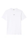 Sandro Logo-embroidered Crewneck Cotton-jersey T-shirt In White