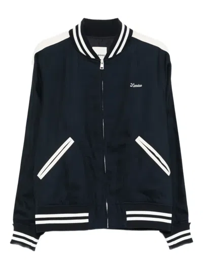 SANDRO LOGO-EMBROIDERED BOMBER JACKET