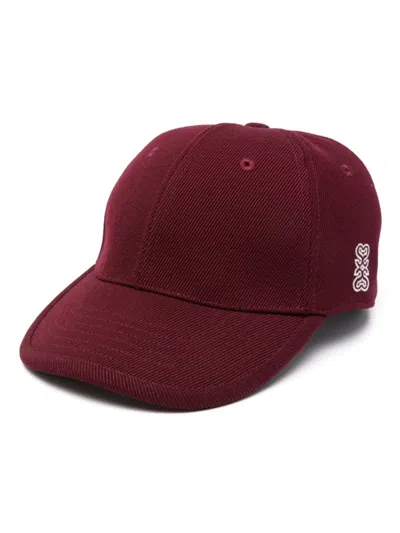 Sandro Logo-embroidered Cap In Red