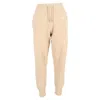 Sandro Logo-embroidered Jogger Pants In Nude Cotton In Neutral