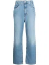 Sandro Bibi High Rise Wide Leg Jeans In Light Blue In 蓝色
