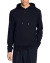 Sandro Rubberised-logo Hoodie In Black