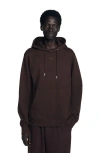 Sandro Logo Hoodie In Brown