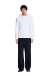 Sandro Logo Hoodie In Optic White