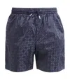 Sandro Square Cross Swim Trunks In Blue
