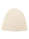 Sandro Ribbed Knit Cuffed Beanie In Nude