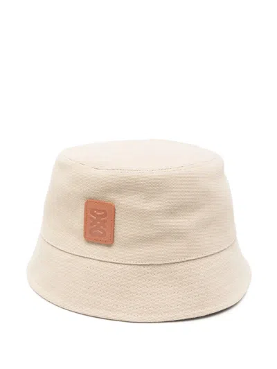 Sandro Logo-patch Bucket Hat In Neutral
