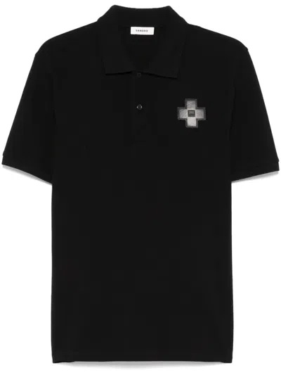 Sandro Logo-patch Polo Shirt In Black