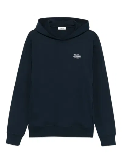 Sandro Logo-print Hoodie In Blue