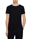 Sandro Logo Ringer Tee In Black
