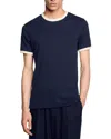 Sandro Logo Ringer Tee In Navy Blue